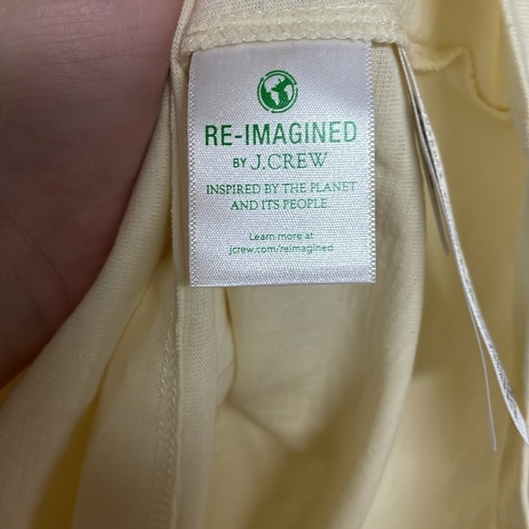 J. Crew size XL organic slub tee in pale yellow boxy fit - Picture 3 of 6